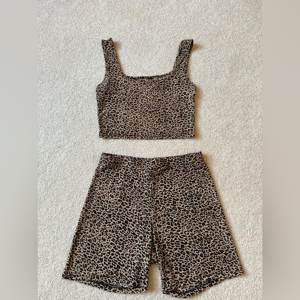 leopard print lounge set
